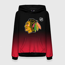 Женская толстовка Чикаго Блэкхокс - градиент