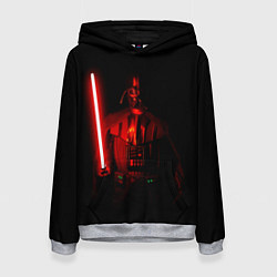 Женская толстовка Вейдер в темноте с мечом