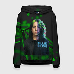Женская толстовка Билли Айлиш глитч стиль