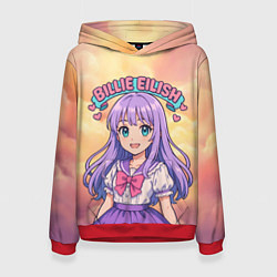 Женская толстовка Билли Айлиш в аниме стиле