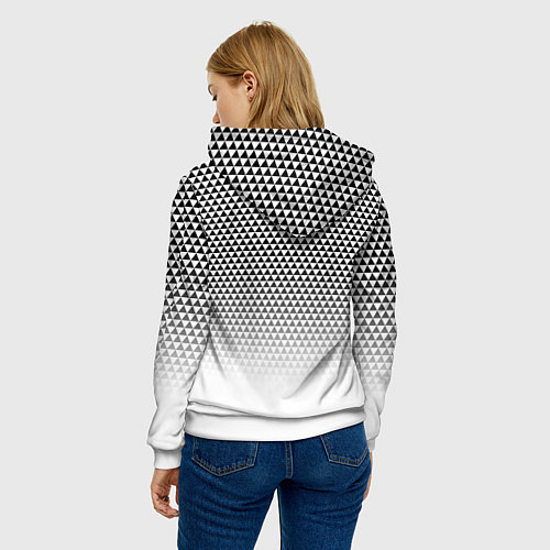 Женская толстовка Детройт Ред Уингз - геометрический градиент / 3D-Белый – фото 4