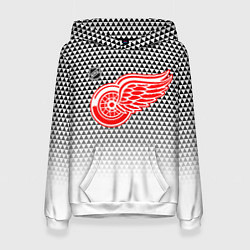 Женская толстовка Детройт Ред Уингз - геометрический градиент