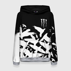 Женская толстовка Monster energy crow