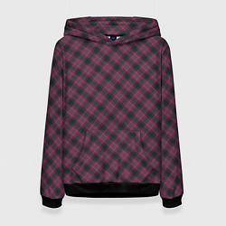 Толстовка-худи женская Tartan, цвет: 3D-черный