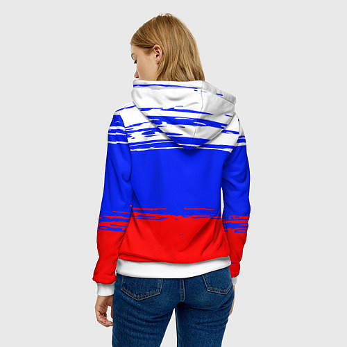 Женская толстовка Патриот - флаг / 3D-Белый – фото 4