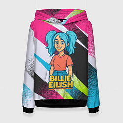 Женская толстовка Билли Айлиш в стиле мультфильма