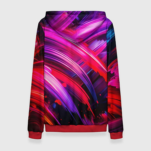 Женская толстовка Bones в наушниках / 3D-Красный – фото 2