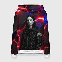 Толстовка-худи женская Bones в косухе, цвет: 3D-белый