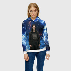 Толстовка-худи женская Bones в именном бронежилете, цвет: 3D-белый — фото 2