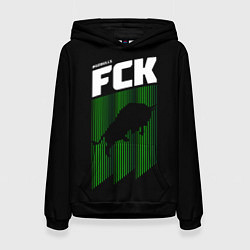 Толстовка-худи женская FC Krasnodar, цвет: 3D-черный