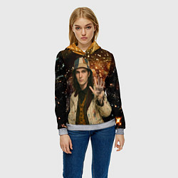 Толстовка-худи женская Bones в панаме, цвет: 3D-меланж — фото 2