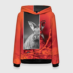 Женская толстовка Хмурый кролик