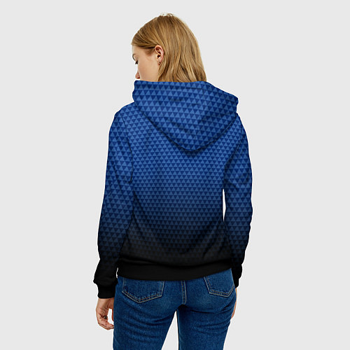 Женская толстовка Торонто Мейпл Лифс - синие соты / 3D-Черный – фото 4