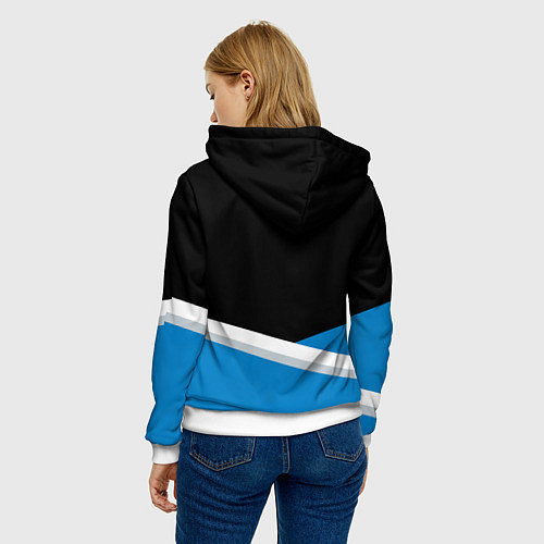 Женская толстовка Даллас Маверикс - линии / 3D-Белый – фото 4