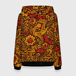 Женская толстовка Летучий корабль в стиле хохломской росписи