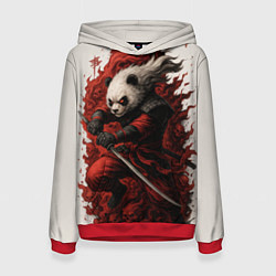 Женская толстовка Демоническая панда самурай - нейроарт