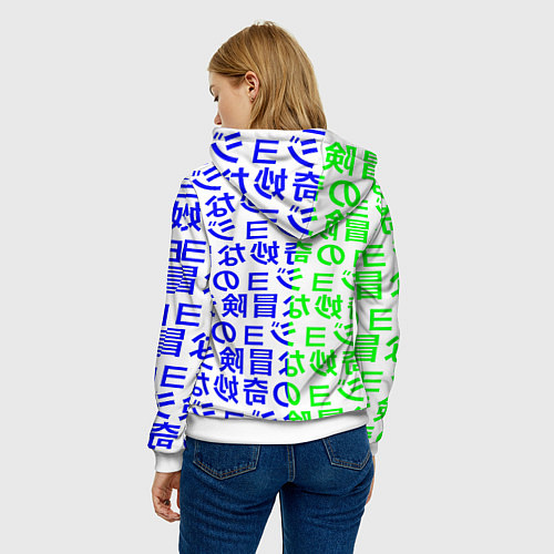 Женская толстовка Pokemon japan pattern / 3D-Белый – фото 4