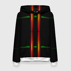 Женская толстовка Neon black green circles