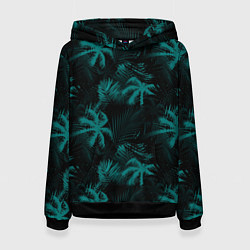 Женская толстовка Palm light blue dark