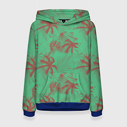 Женская толстовка Palm brown turquoise