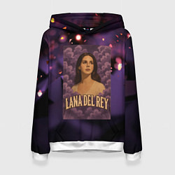 Женская толстовка Lana Del Rey в фиолетовых облаках