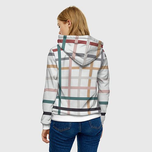 Женская толстовка Плетенка пастельная / 3D-Белый – фото 4