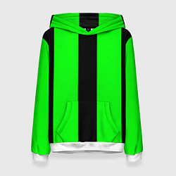 Женская толстовка Color green black line
