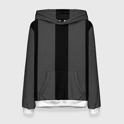 Толстовка-худи женская Color black grey line, цвет: 3D-белый