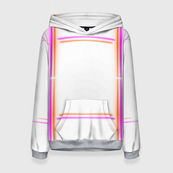 Женская толстовка Neon white orange pink