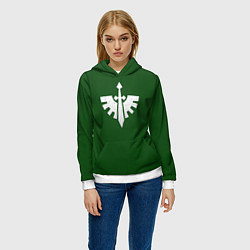 Толстовка-худи женская Темные Ангелы, цвет: 3D-белый — фото 2