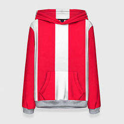 Женская толстовка Color red white line