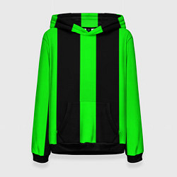 Женская толстовка Color green black lines