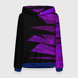 Женская толстовка Color purple black stripes