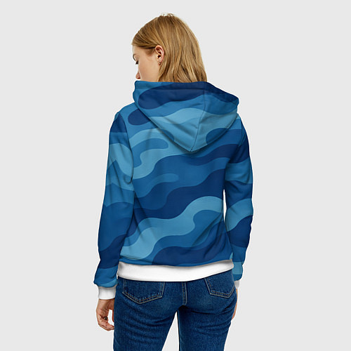 Женская толстовка ВМФ медведь / 3D-Белый – фото 4