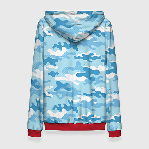 Женская толстовка ВМФ злой медведь с автоматом / 3D-Красный – фото 2