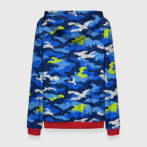 Женская толстовка ВМФ злой медведь в шлеме / 3D-Красный – фото 2