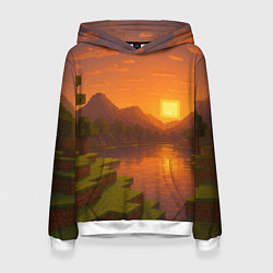 Женская толстовка Закат - Minecraft