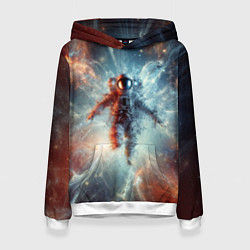 Женская толстовка Космонавт в космической туманности