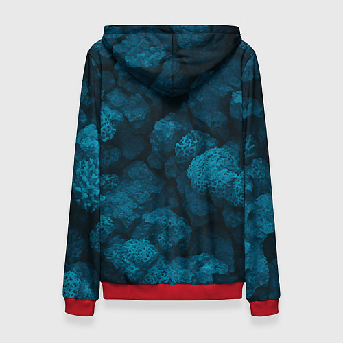 Женская толстовка Медведь ВМФ в тельняшке / 3D-Красный – фото 2