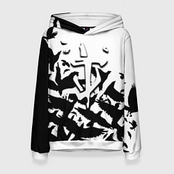 Женская толстовка Doom black crow logo