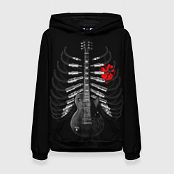 Женская толстовка Rock guitar ribs