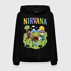 Женская толстовка Нирвана мультяшный стиль