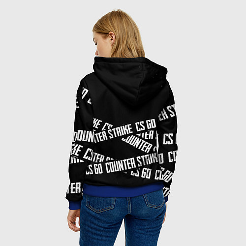 Женская толстовка Doom x counter strike / 3D-Синий – фото 4