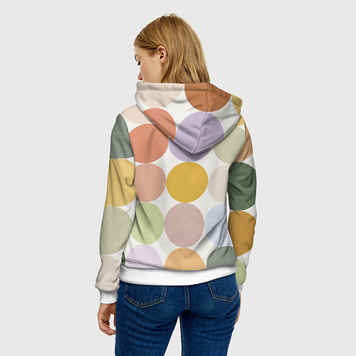 Женская толстовка Цветочный горошек / 3D-Белый – фото 4