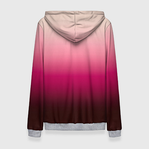 Женская толстовка Градиент transcendent pink омбре / 3D-Меланж – фото 2
