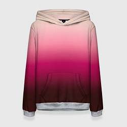 Женская толстовка Градиент transcendent pink омбре