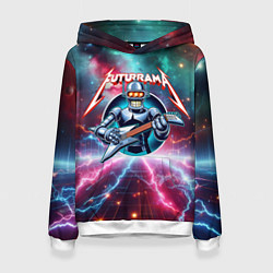 Женская толстовка Гитарист Бендер рок группы Футурама