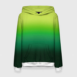 Женская толстовка Градиент укропное зеленое омбре