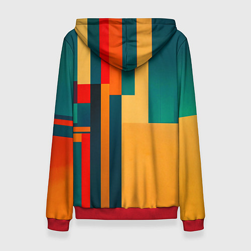 Женская толстовка Спорткар ретрофутуризм поп-арт 1970-е / 3D-Красный – фото 2