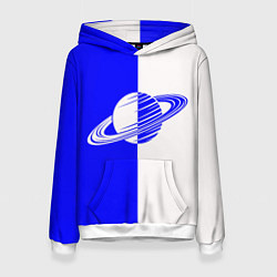 Женская толстовка Сатурн сине-белый